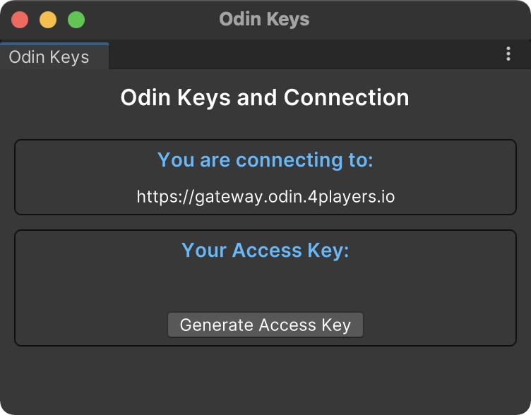 Generate an access token within Unity