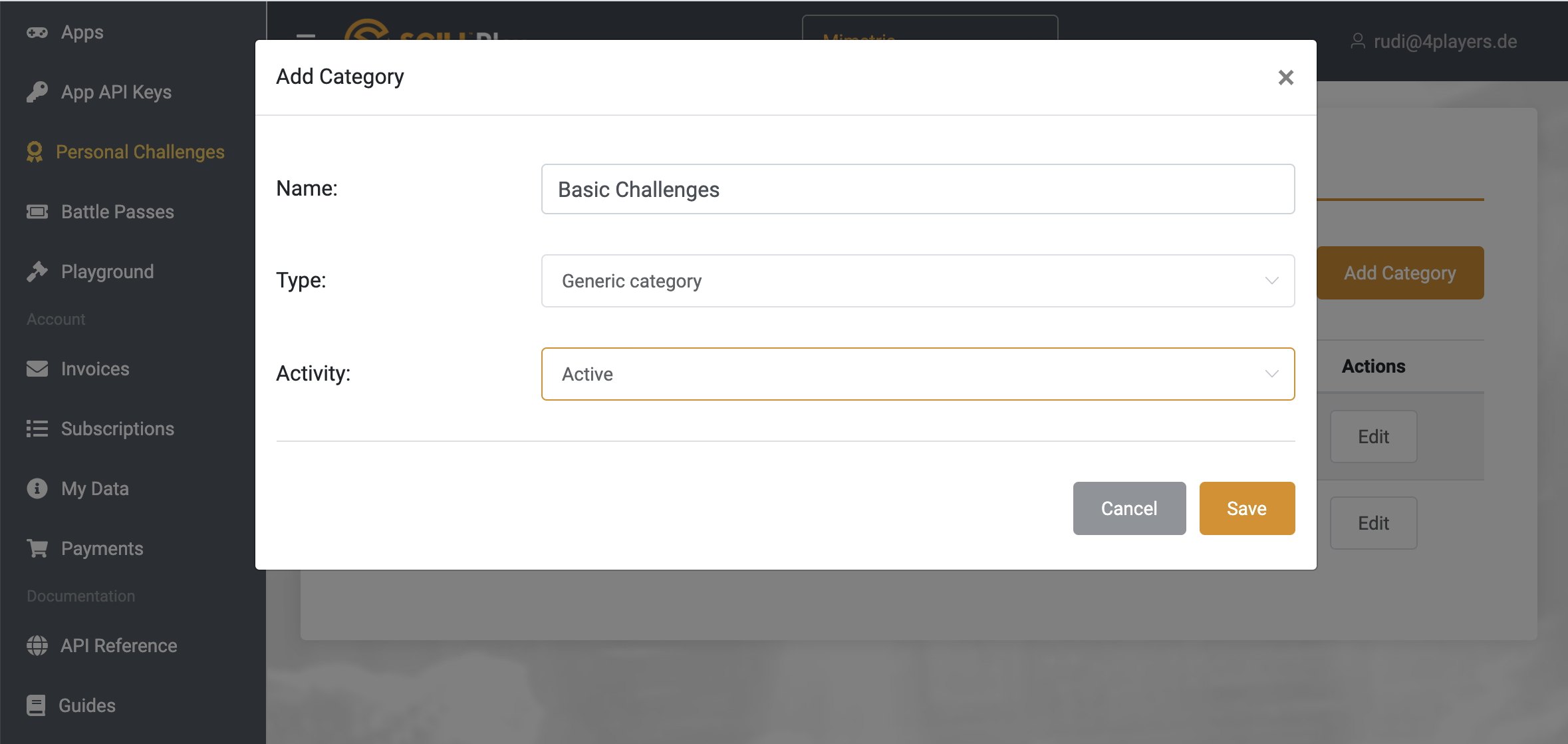 Adding Basic Challenges category